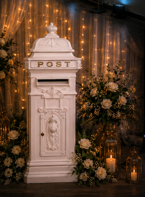 Post box for guests to leave messages at an event