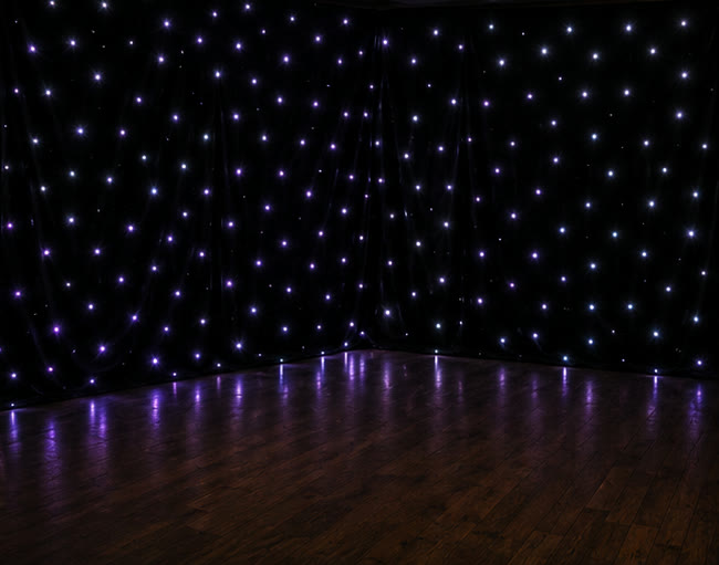 LED twinkling backdrop providing a glowing event backdrop